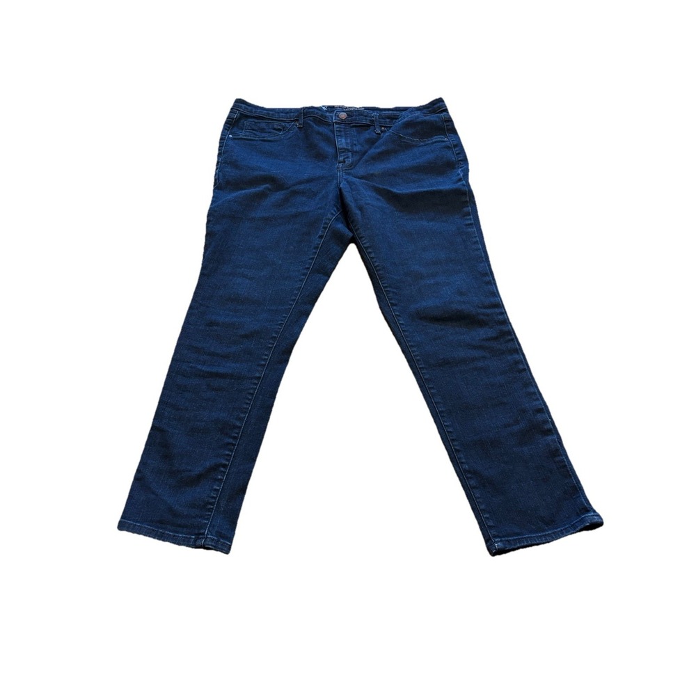 Mossimo Women's Mid-Rise Jegging Crop, Indigo Blue Size 16/33 Ankle Skinny Jeans